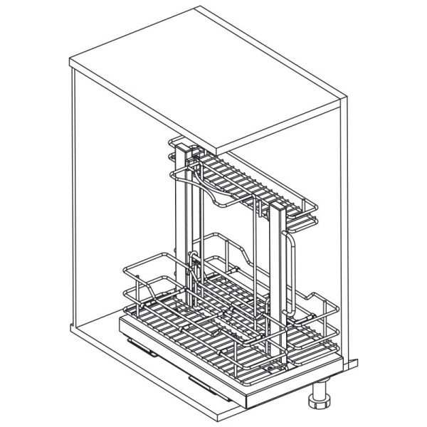 Бутылочница Hafele Crystal/Elegance для моющих средств Hafele 400 мм